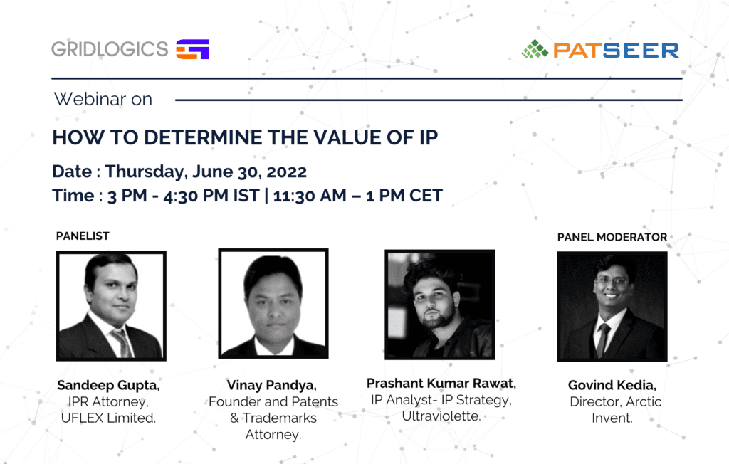 Webinar on How to determine the value of IP