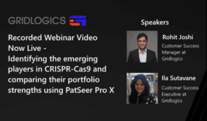[Recorded Webinar Video now Live] – Identifying the emerging players in CRISPR-Cas9 and comparing their portfolio strengths using PatSeer Pro X
